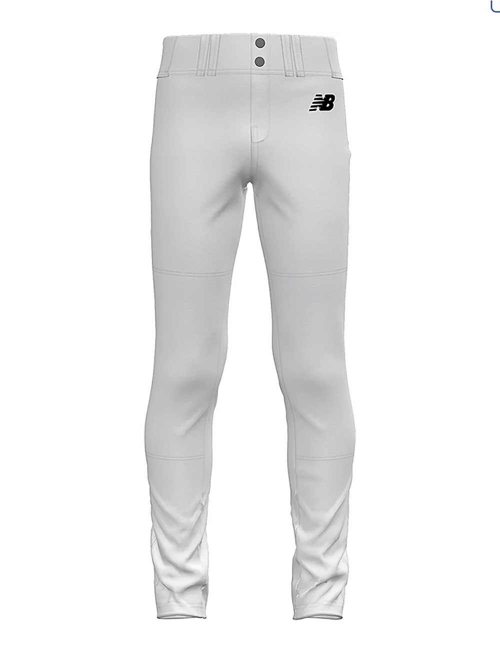 New Balance White Kids' Stretch Baseball Leggings
